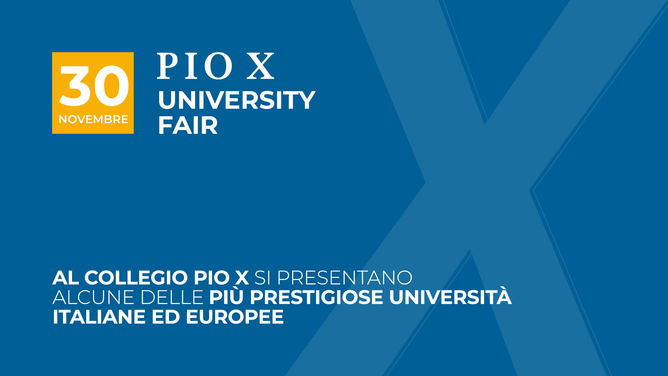 Al Collegio Vescovile Pio X: 28 Università tra Italiane e Straniere si presentano ai giovani