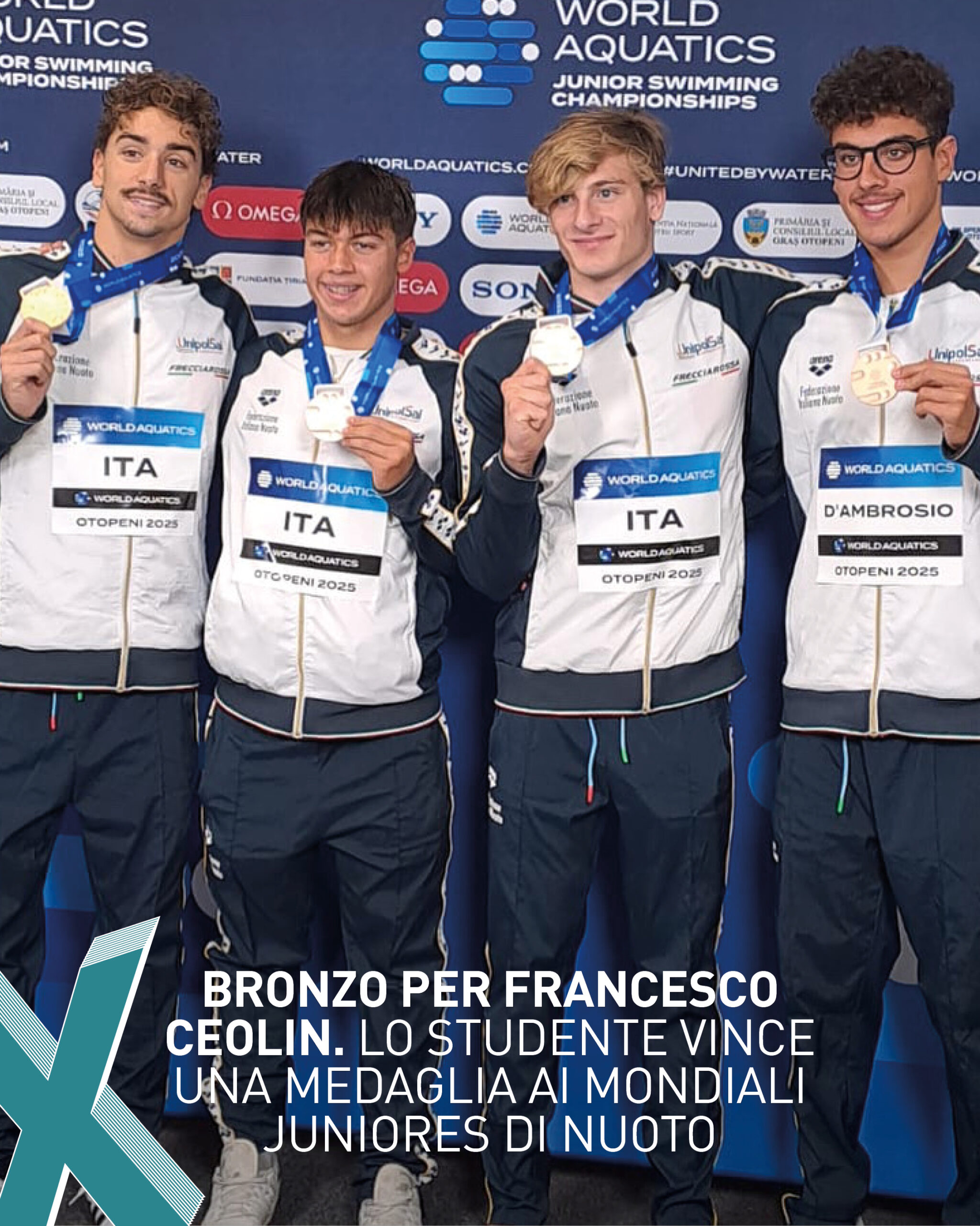 Bronzo mondiale per la 4×100 mista: in vasca anche il nostro Ceolin